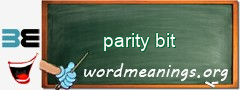 WordMeaning blackboard for parity bit